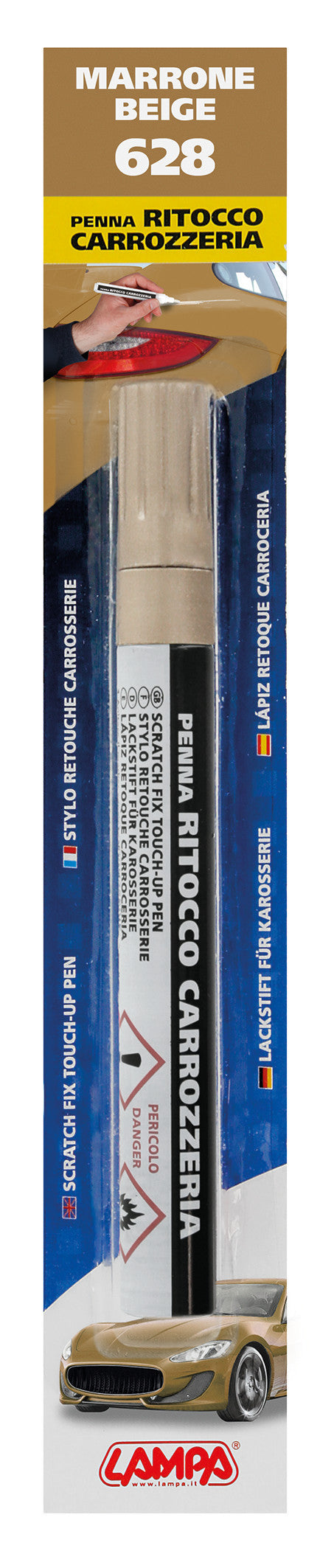 Penna ritocco carrozzeria - Beige - 628