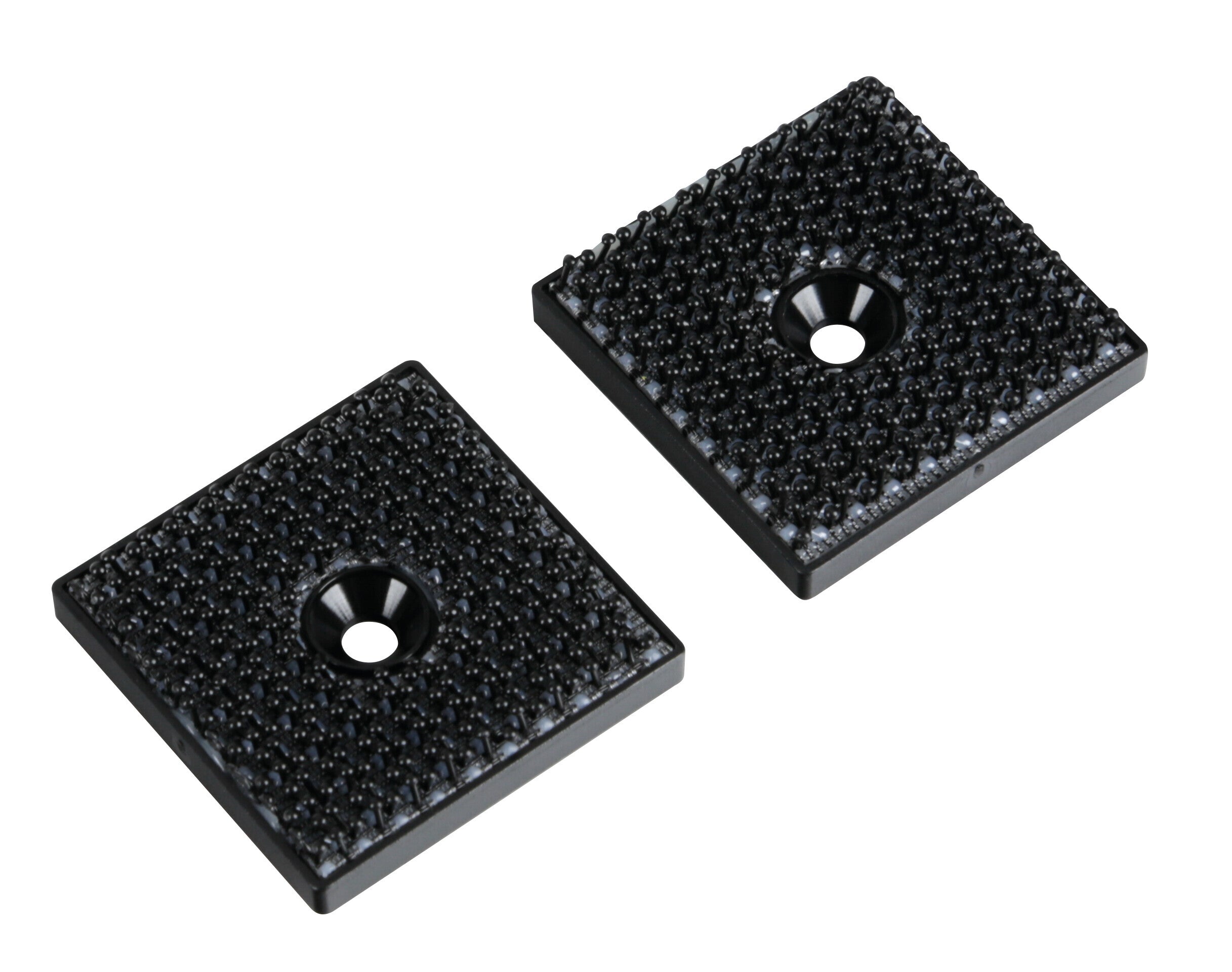 Clips Duotec auto-accoppianti, foro centrale, set 2 pz - 30x30 mm