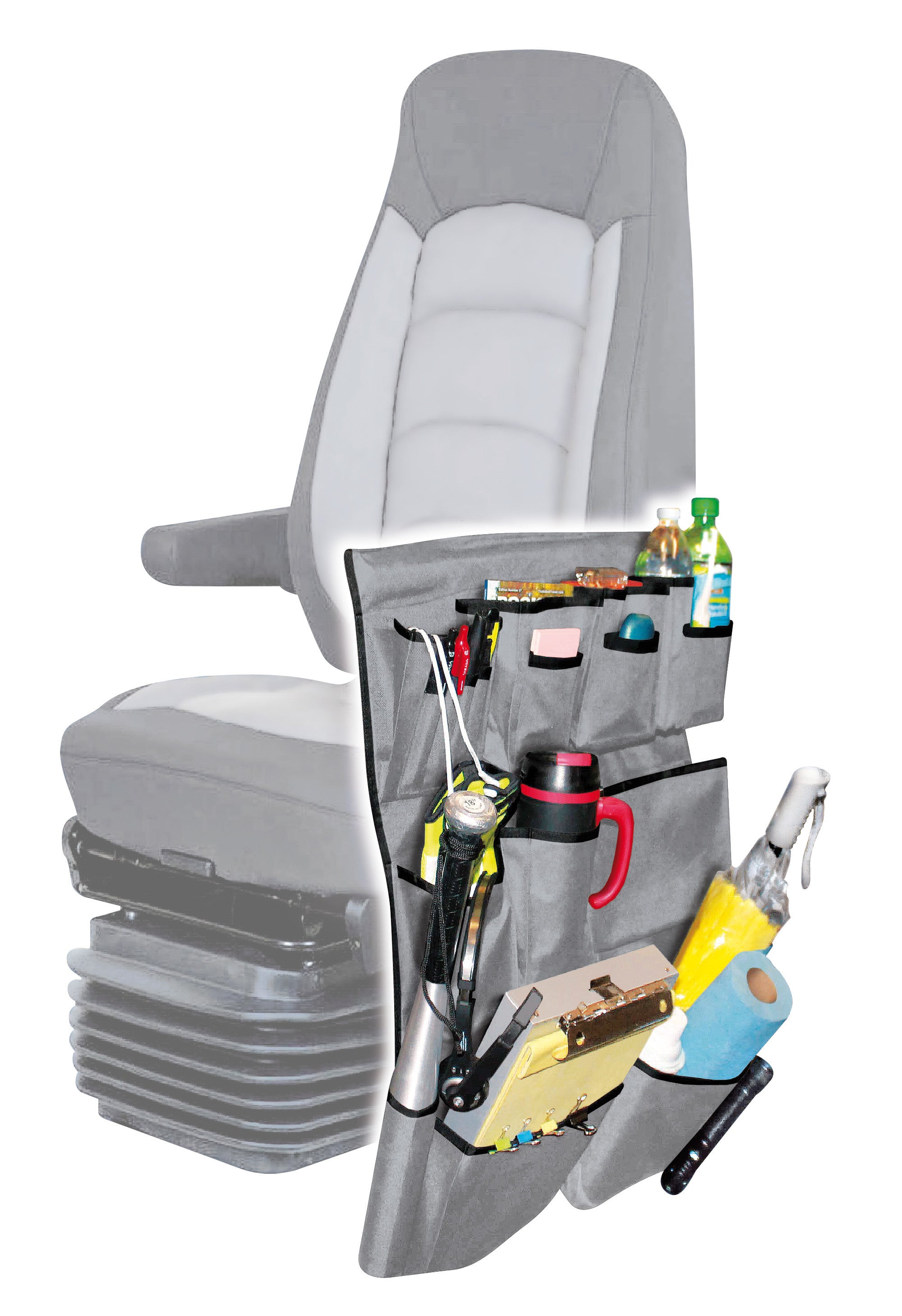 Premium, organizer per bracciolo camion, 11 tasche