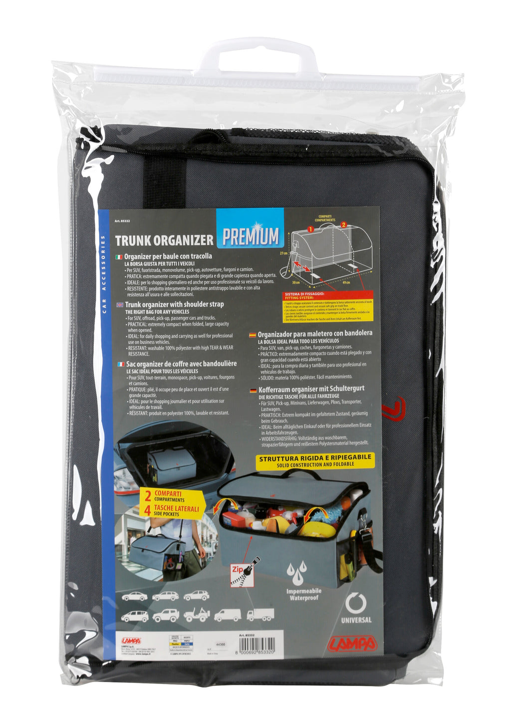 Premium, trunk organizer per baule - M - 49x30 cm