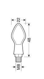 Pixia, indicatori di direzione a Led - 12V LED - Nero