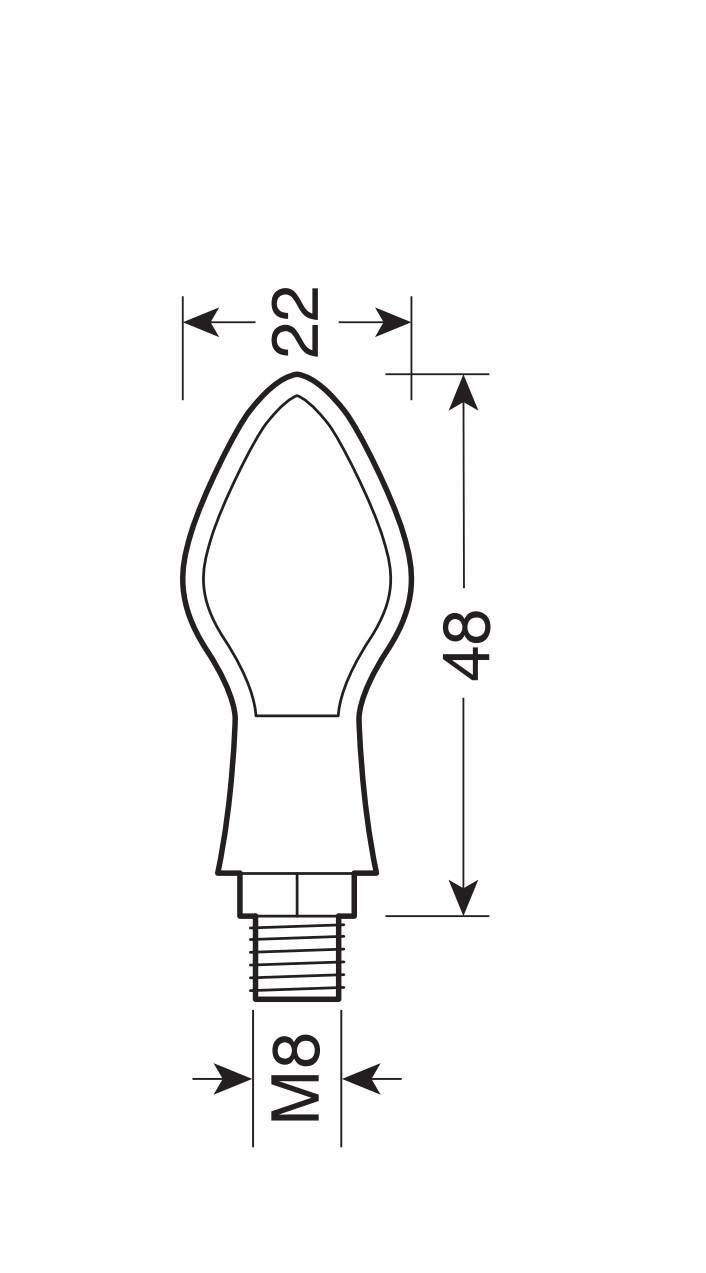 Pixia, indicatori di direzione a Led - 12V LED - Nero
