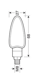 Arrow, indicatori direzione - 12V LED - Nero