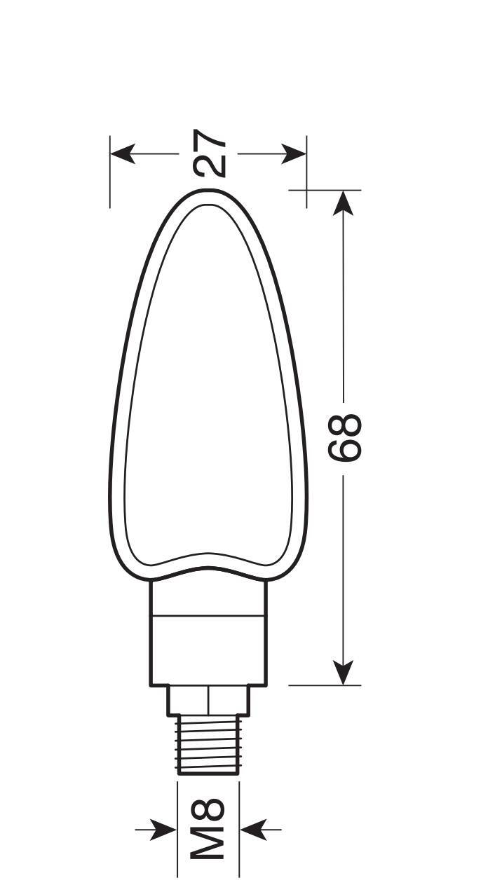 Arrow Halo, indicatori direzione - 21W - Nero