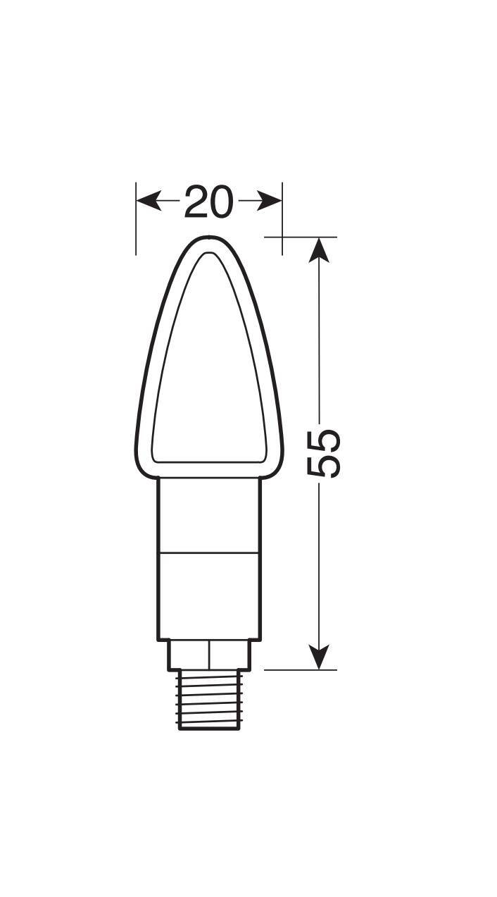 Atom, indicatori di direzione - 12V LED - Nero