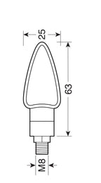 Arrow-2, indicatori di direzione a Led - 12V LED - Nero