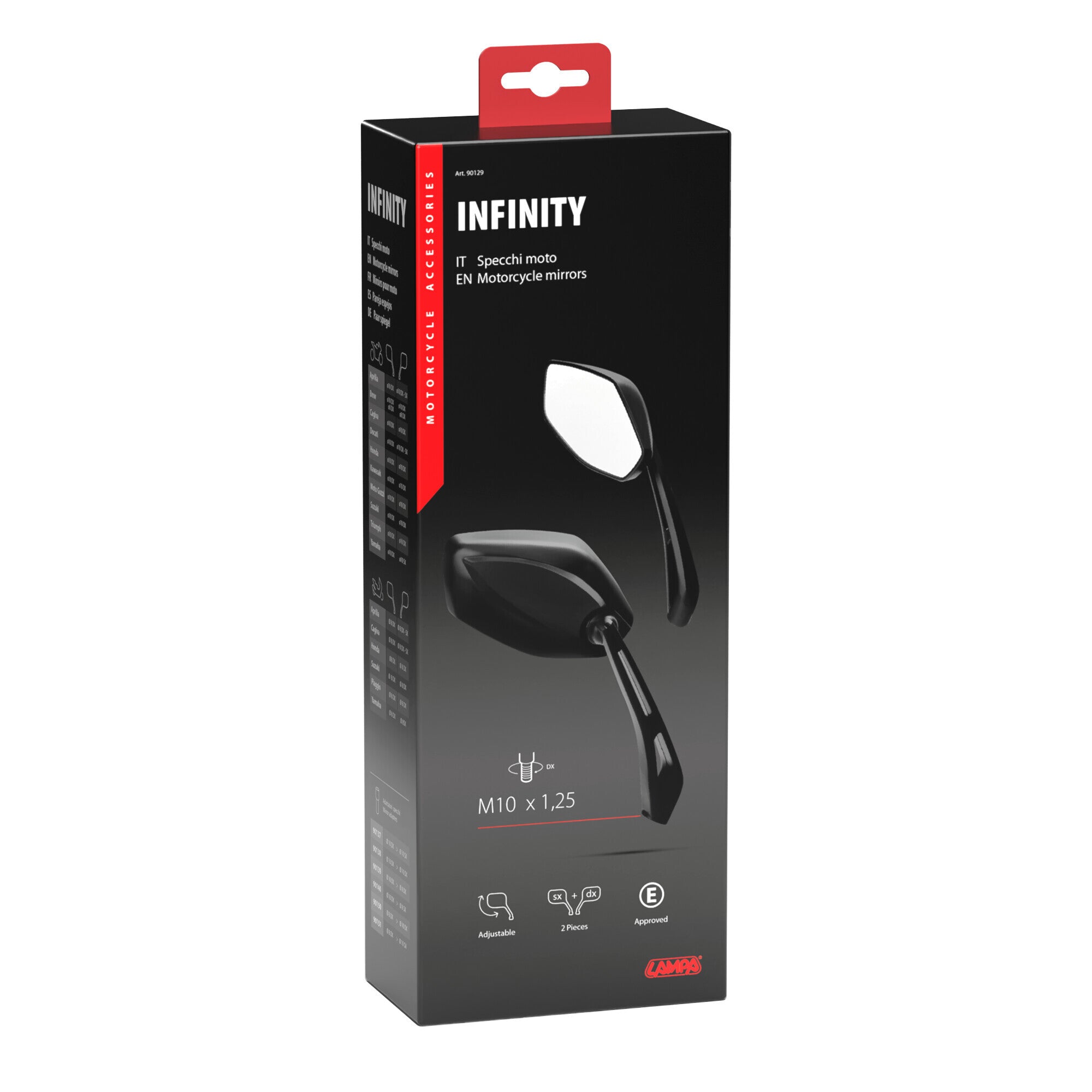 Infinity, coppia specchi retrovisori - M10x1,25