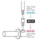 Adattatore per specchi moto - Filetto Ø 10 mm dx > Ø 10 mm sx