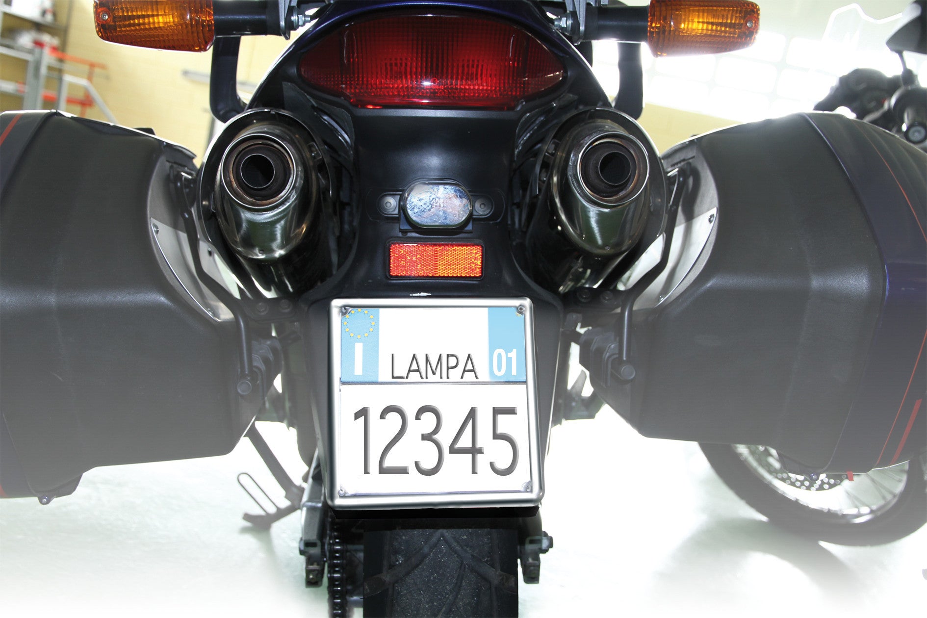 Cornice targa in acciaio inox