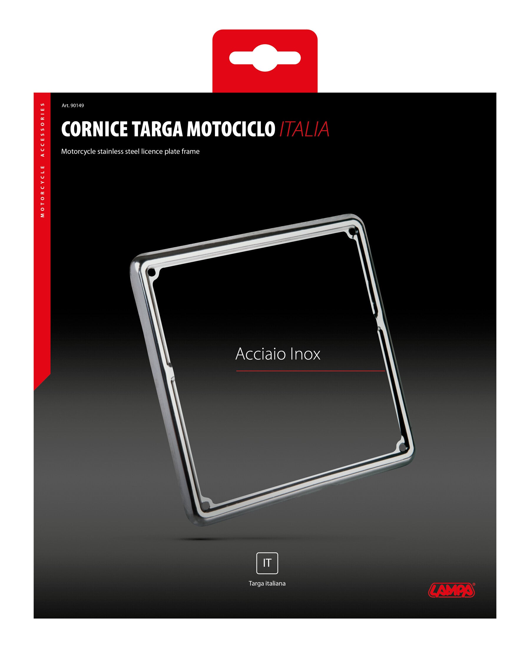 Cornice targa in acciaio inox