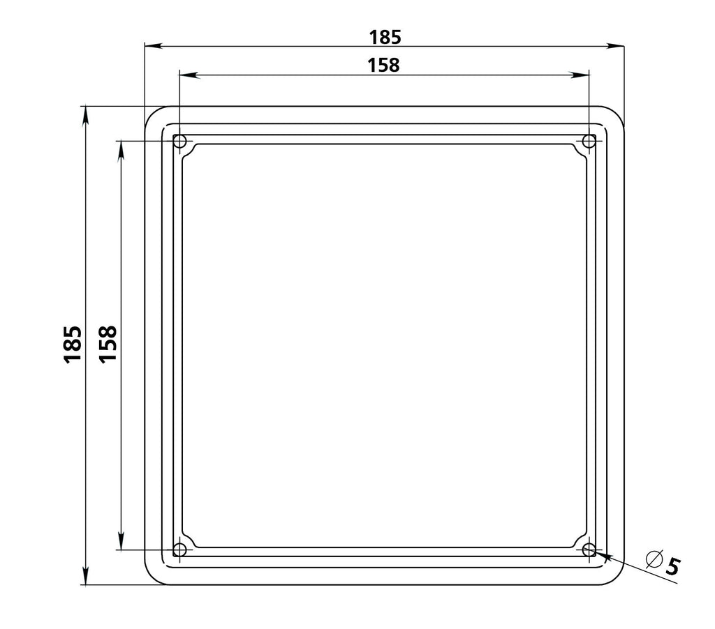 Cornice targa in acciaio inox