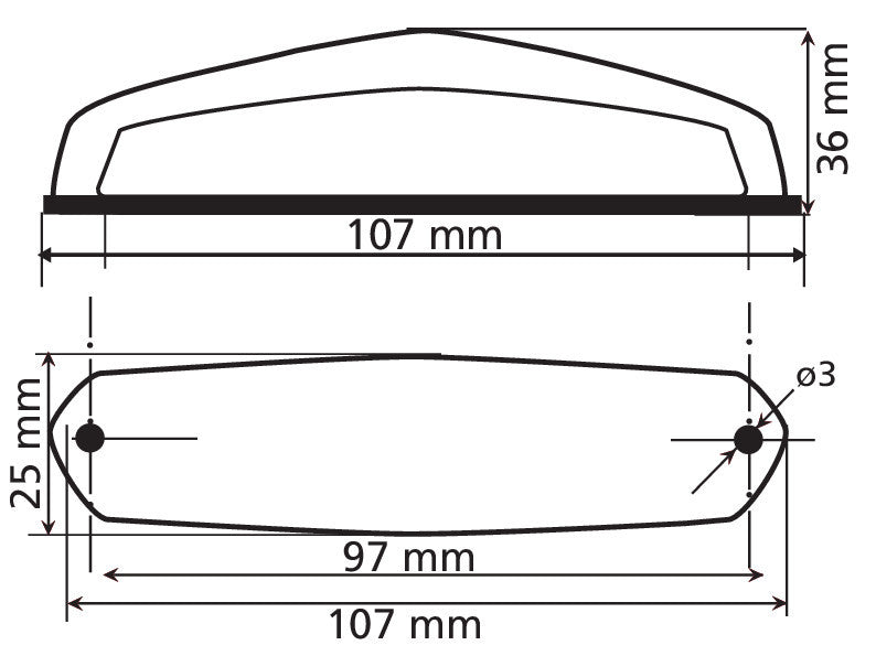 Hirox, fanale posteriore a Led, 12V