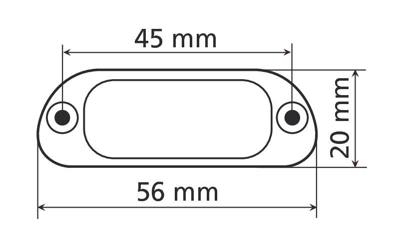 Luce targa a 4 Led - Bianco - Omologato