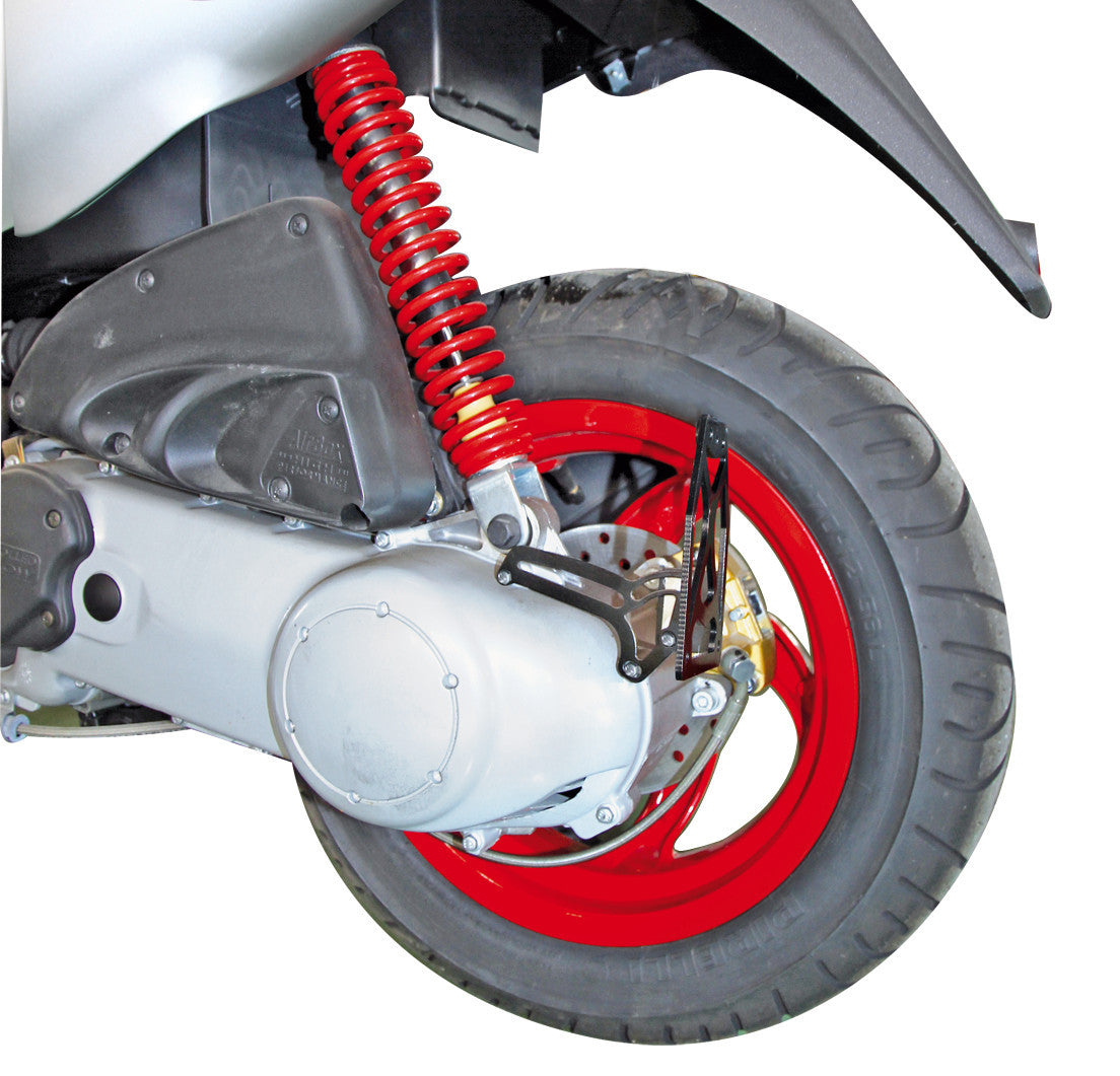 Supporto targa laterale per scooter con motore Piaggio