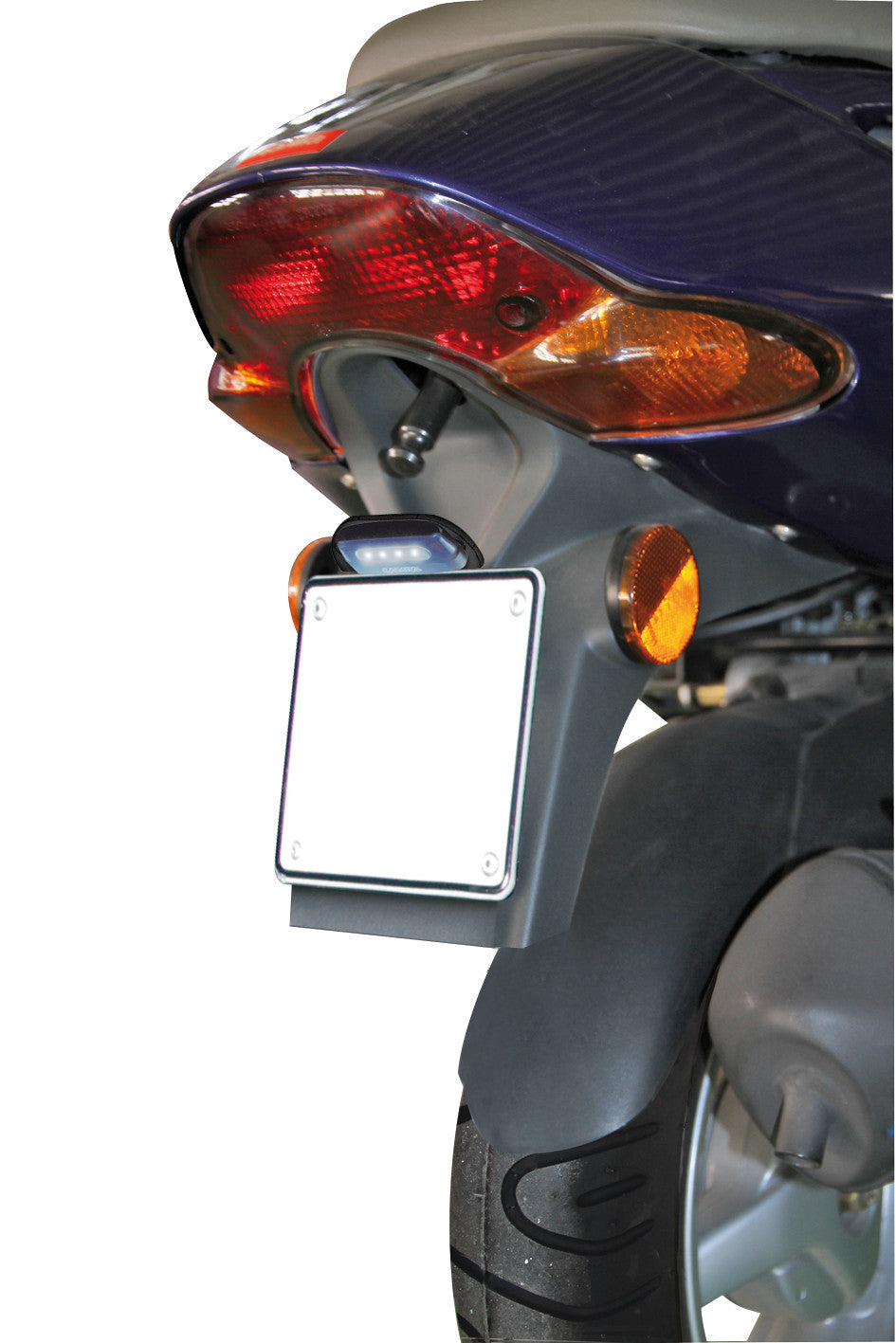 Supporto luce targa per ciclomotori