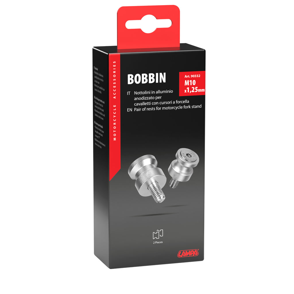 Coppia supporti cavalletto - M10x1,25 mm - Alluminio