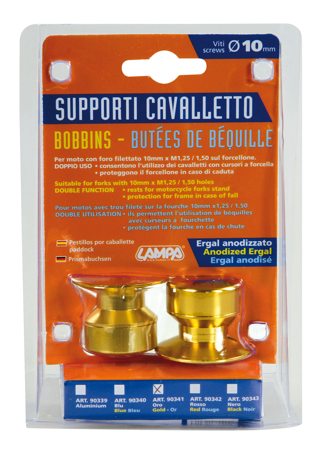 Kit supporti cavalletto - 10 mm - Oro