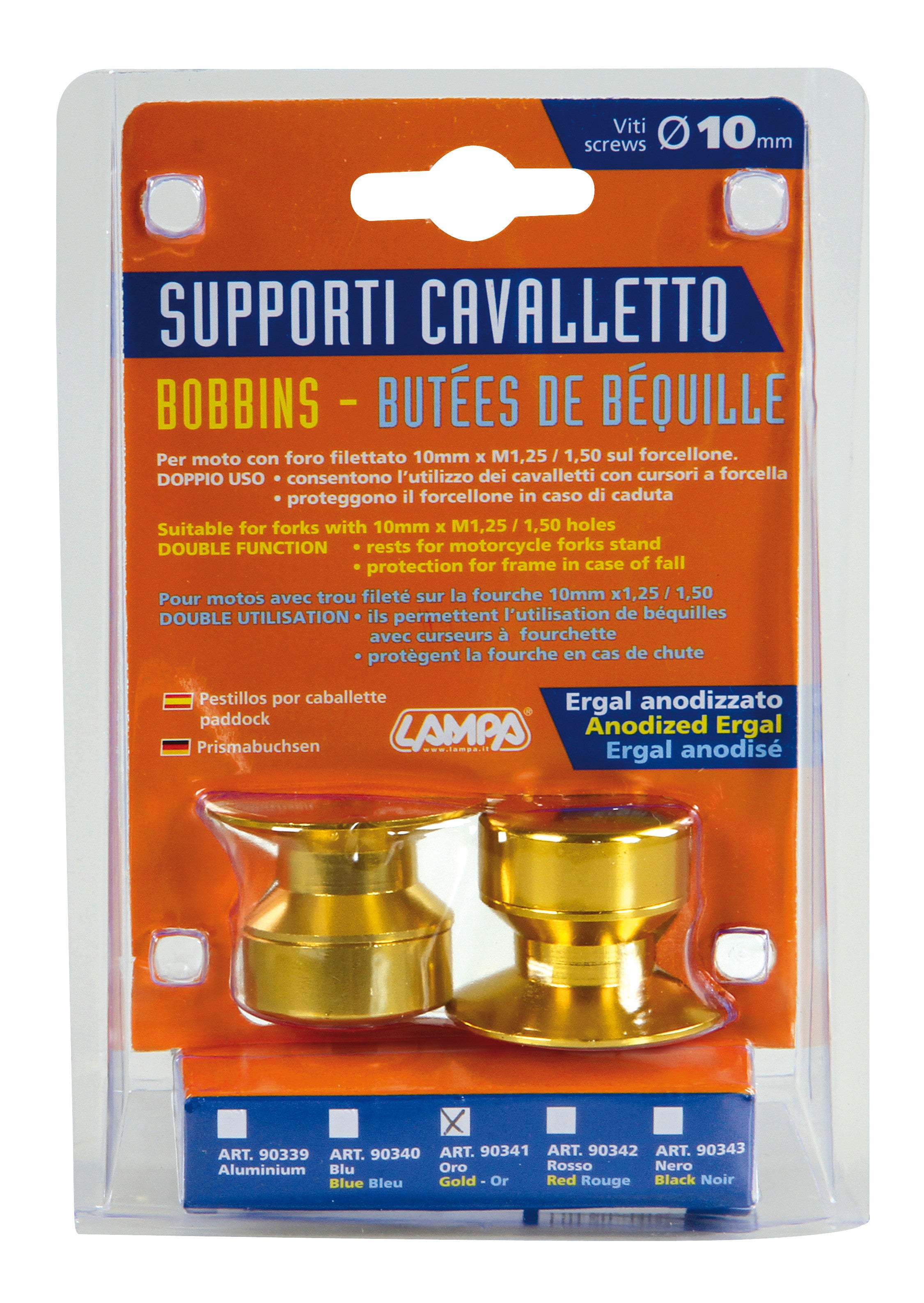 Kit supporti cavalletto - 10 mm - Oro