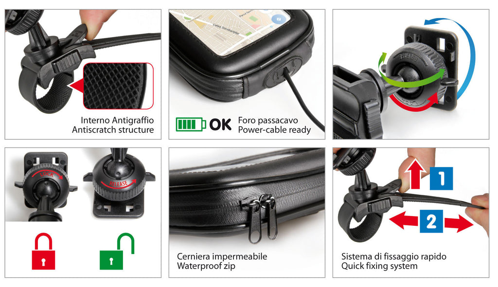Quick fix holder, portatelefono con fissaggio rapido
