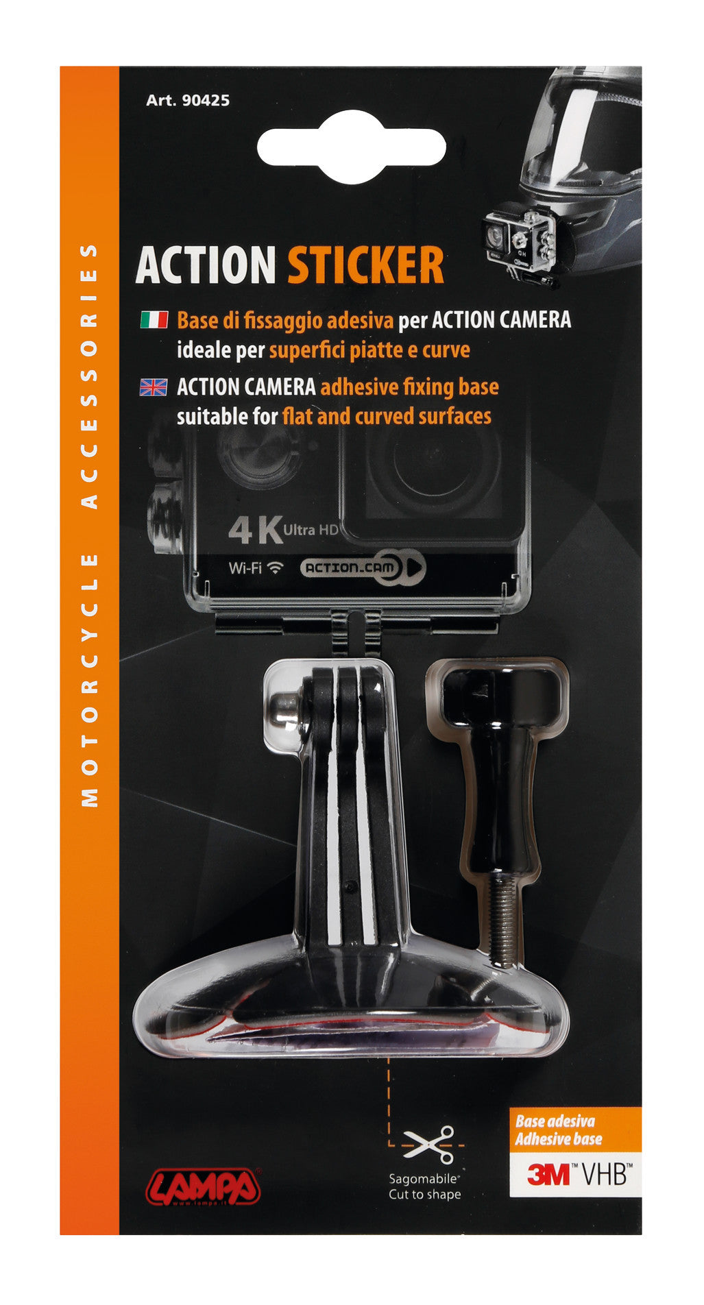 Base di fissaggio adesiva per Action Cam