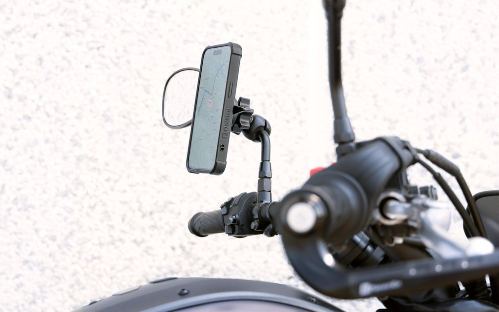 Mirror, supporto con attacco per specchietti e traversini Ø 9-14 mm