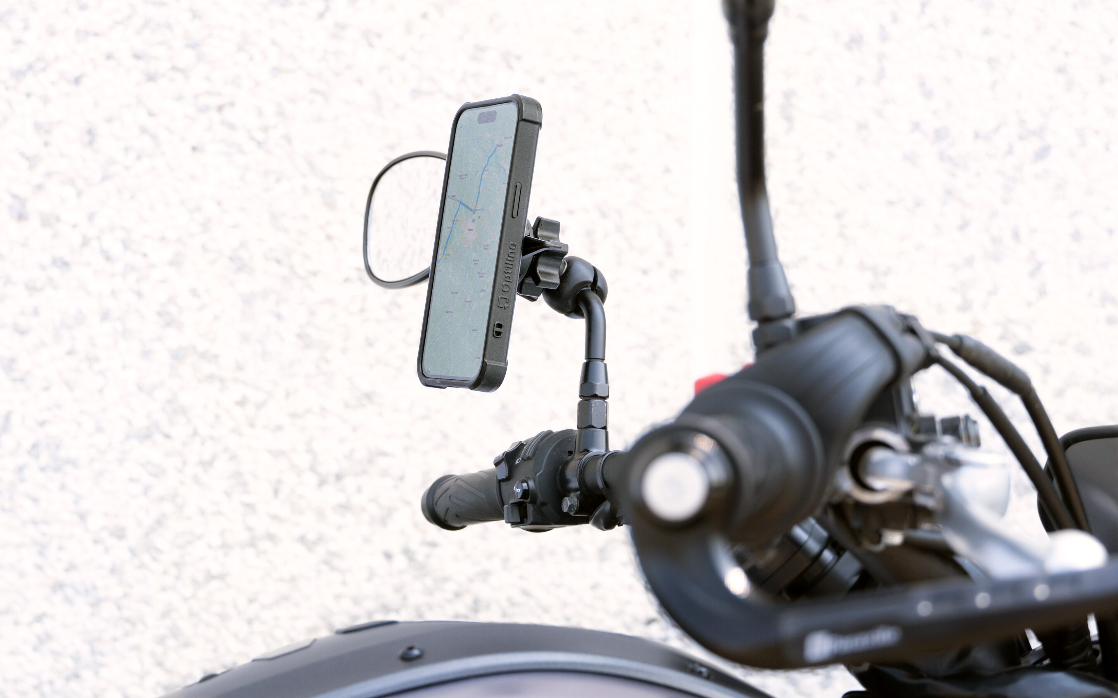 Mirror, supporto con attacco per specchietti e traversini Ø 9-14 mm