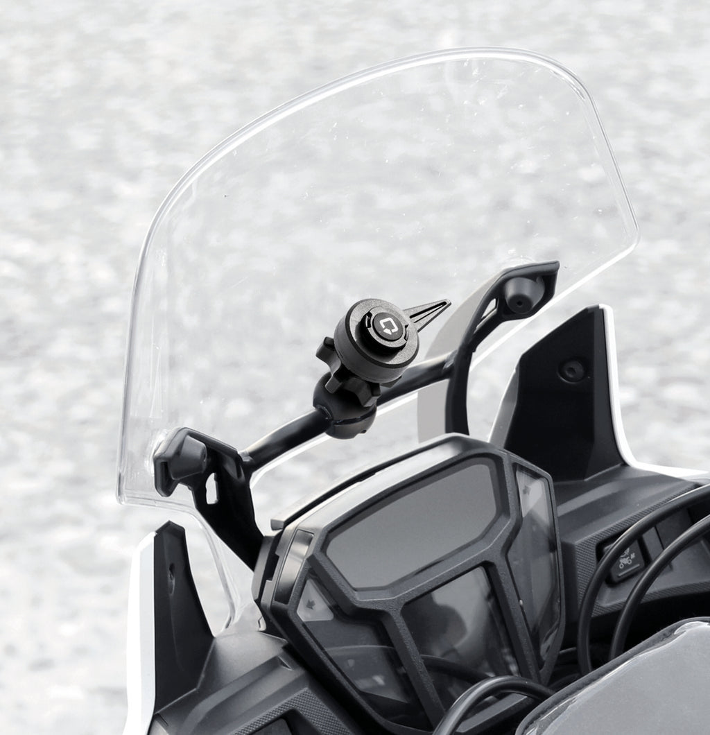 Mirror, supporto con attacco per specchietti e traversini Ø 9-14 mm