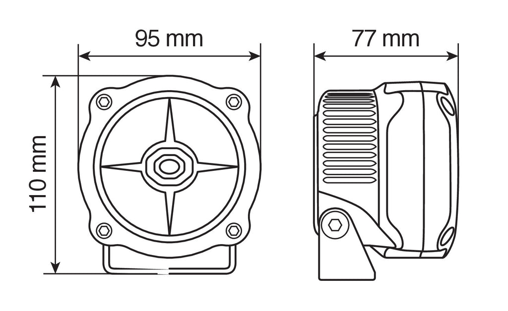 Max-Lum 1, coppia fari ausiliari a led, 12V