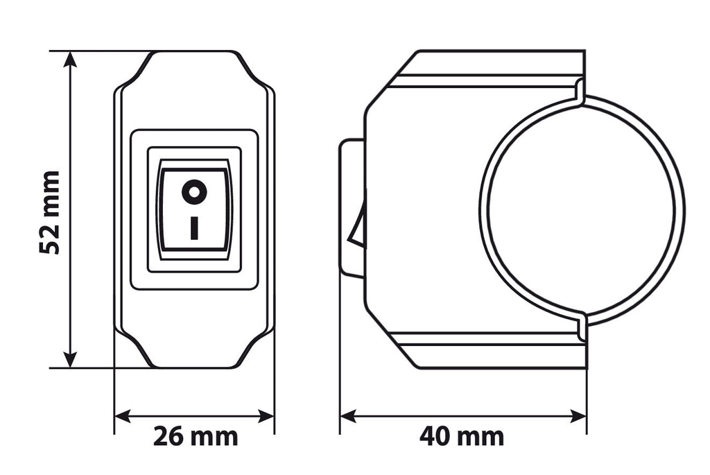 Interruttore impermeabile - 12V - 6A max