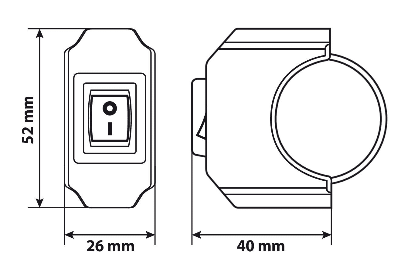 Interruttore impermeabile - 12V - 6A max