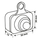On & Off, interruttore impermeabile, 12V - Nero