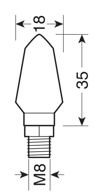 Micro, indicatori di direzione a led - 12V LED