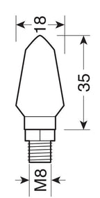 Micro, indicatori di direzione a led - 12V LED