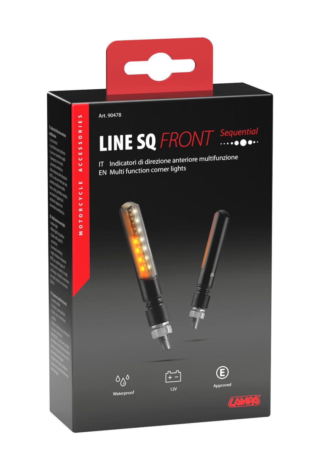 Line SQ Front, indicatori di direzione a led sequenziale e luce di posizione anteriori - 12V LED