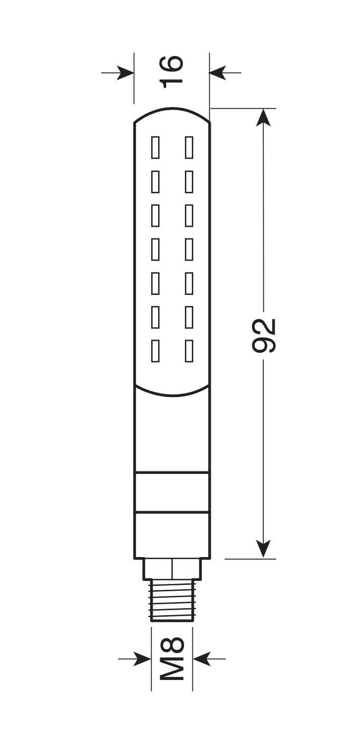 Line SQ Front, indicatori di direzione a led sequenziale e luce di posizione anteriori - 12V LED