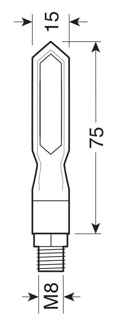 Piercer SQ, indicatori di direzione a led sequenziale - 12V LED