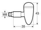 Drop, indicatori direzione a Led - Nero