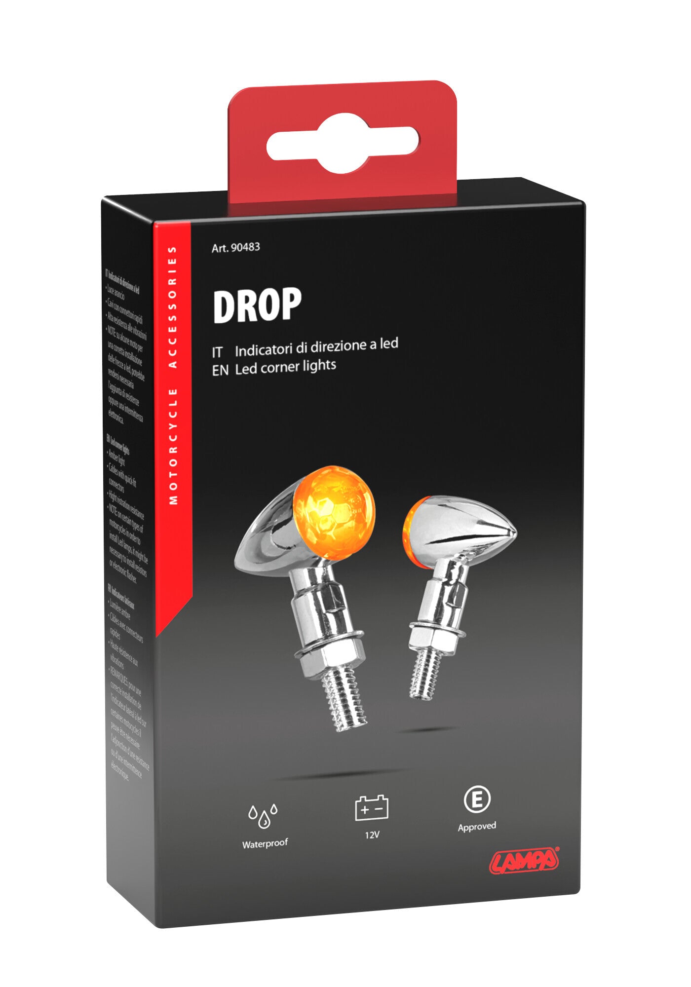 Drop, indicatori direzione a Led - Cromo
