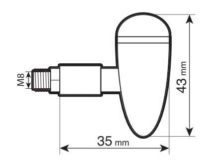 Drop, indicatori direzione a Led - Cromo