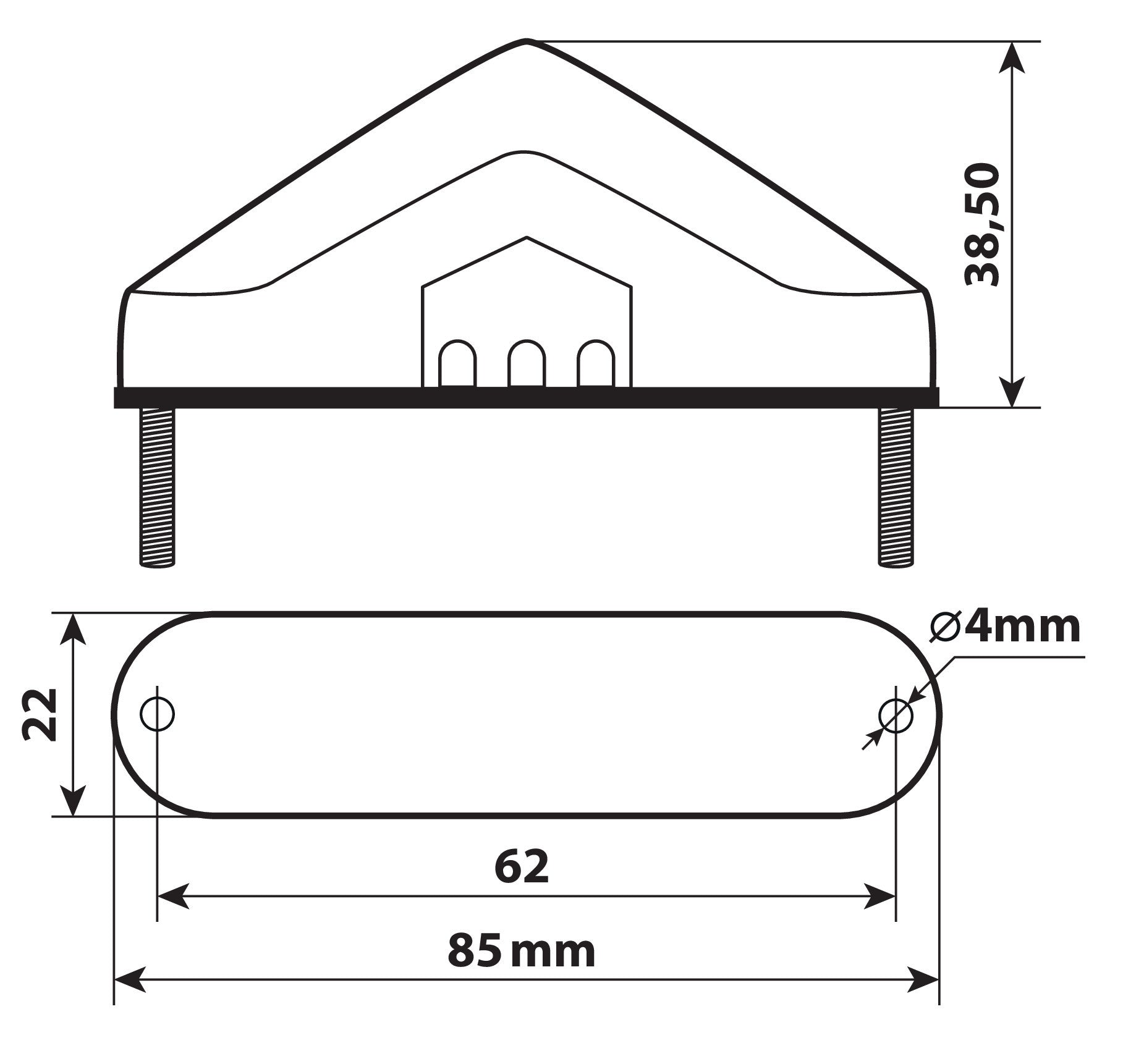 Nova, fanale posteriore a 9 Led 12V