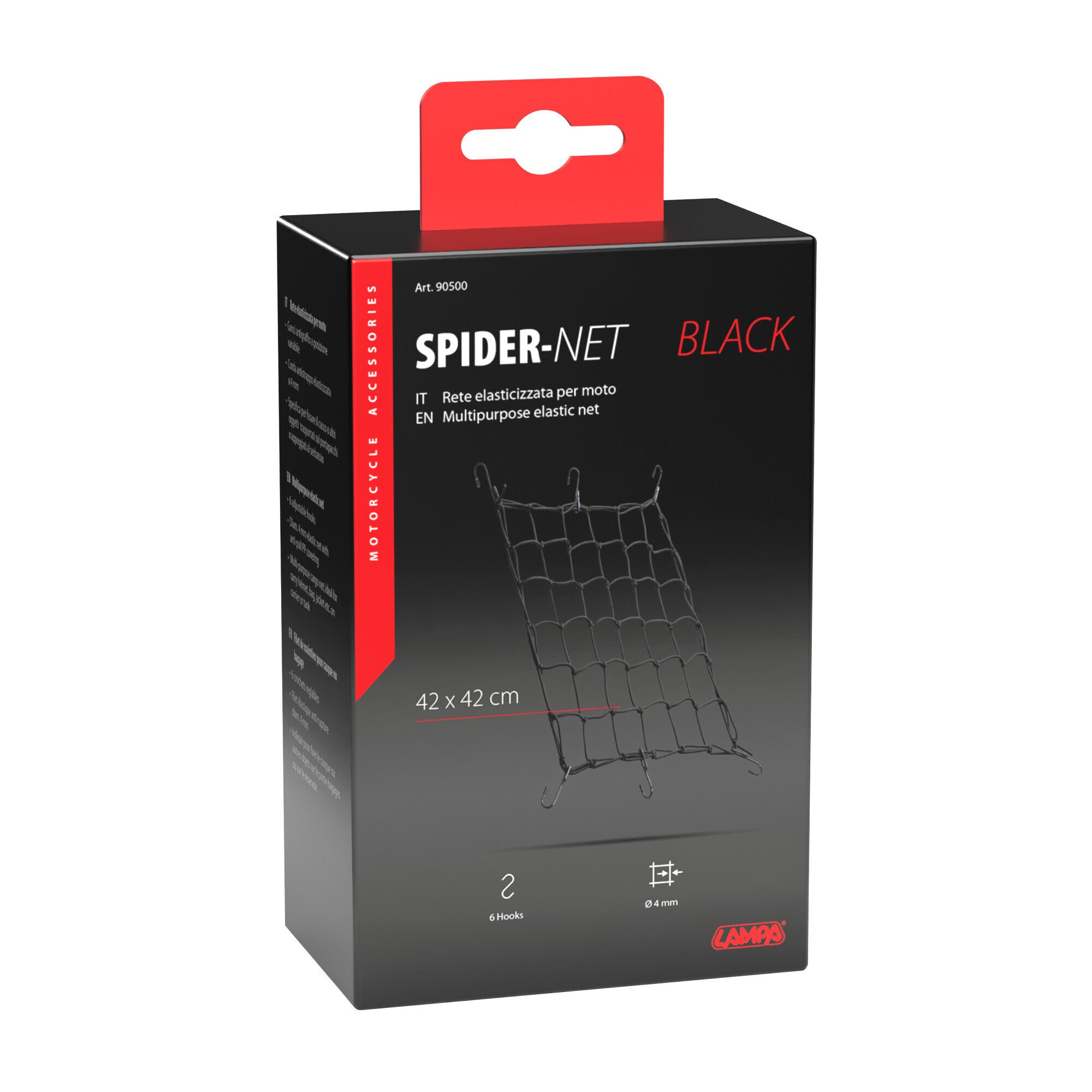 Spider, rete elasticizzata - Nero