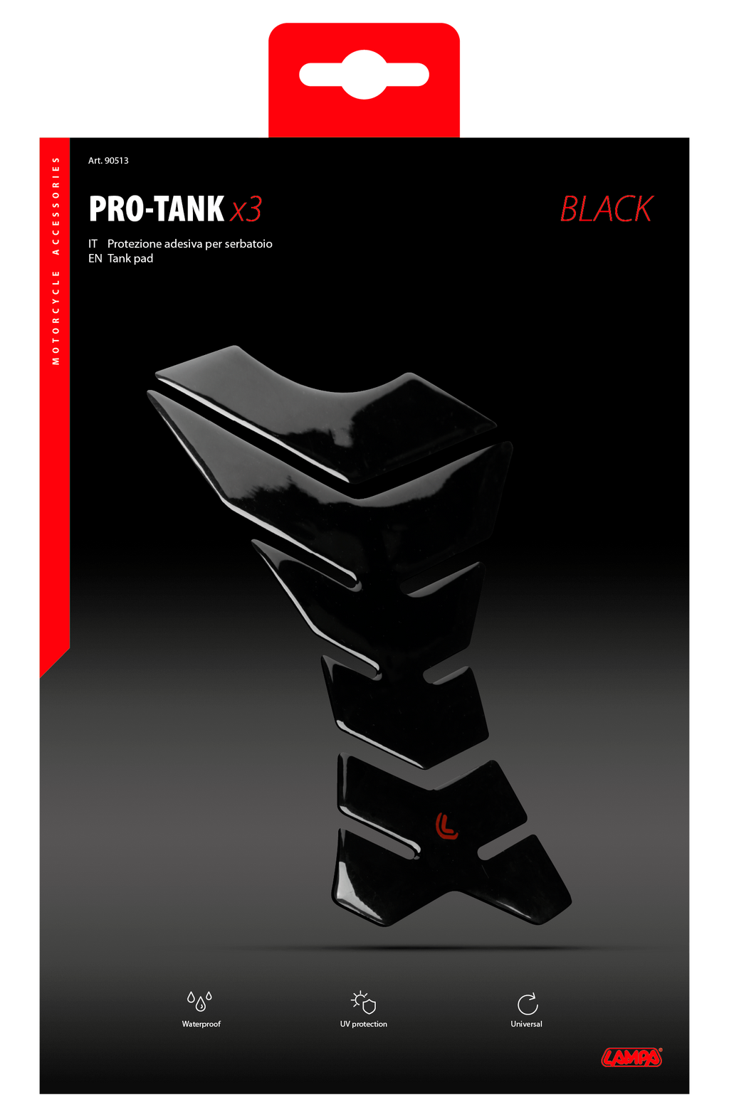 Pro-Tank X3, protezione adesiva per serbatoio - Nero