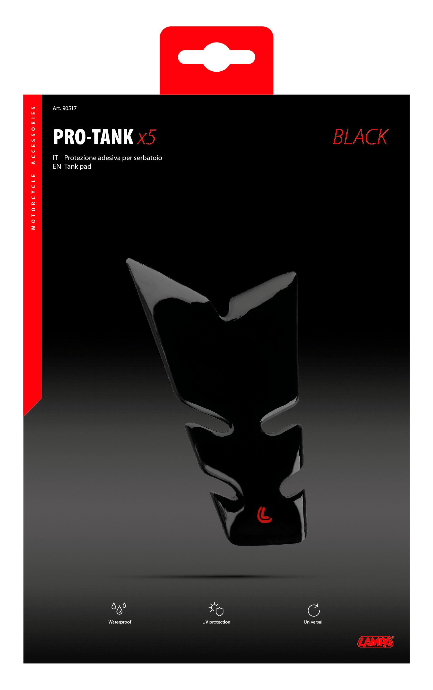 Pro-Tank X5, protezione adesiva per serbatoio - Nero