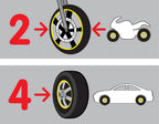 Wheel Stripe Racing, profilo adesivo per cerchi ruota - Nero