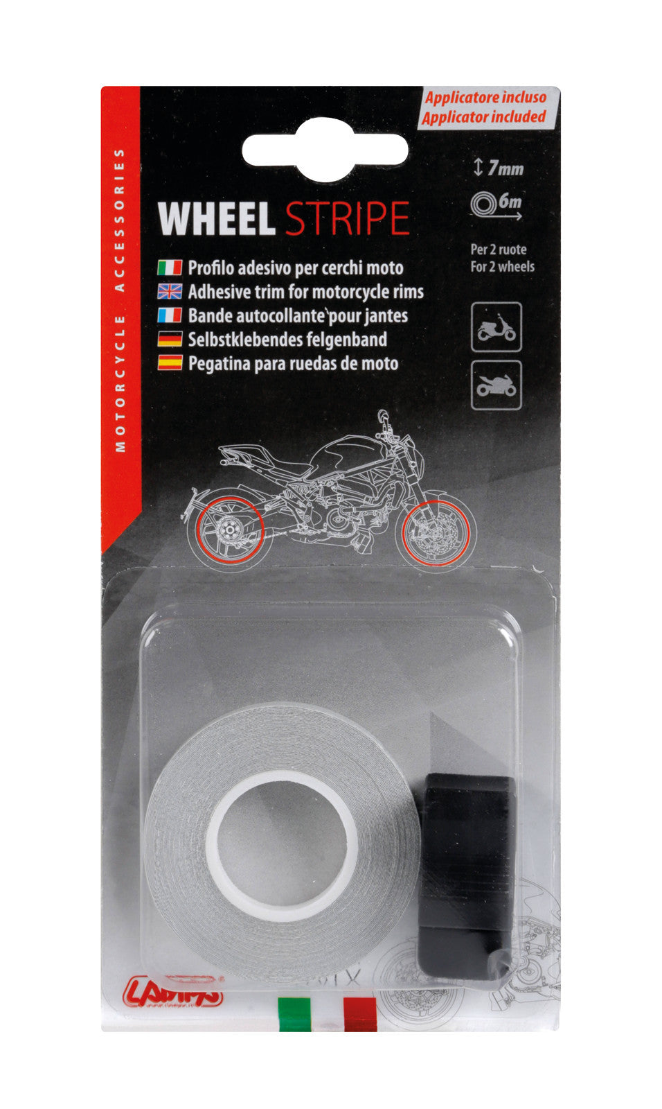 Wheel Stripe Reflective, profilo adesivo per cerchi ruota - Bianco