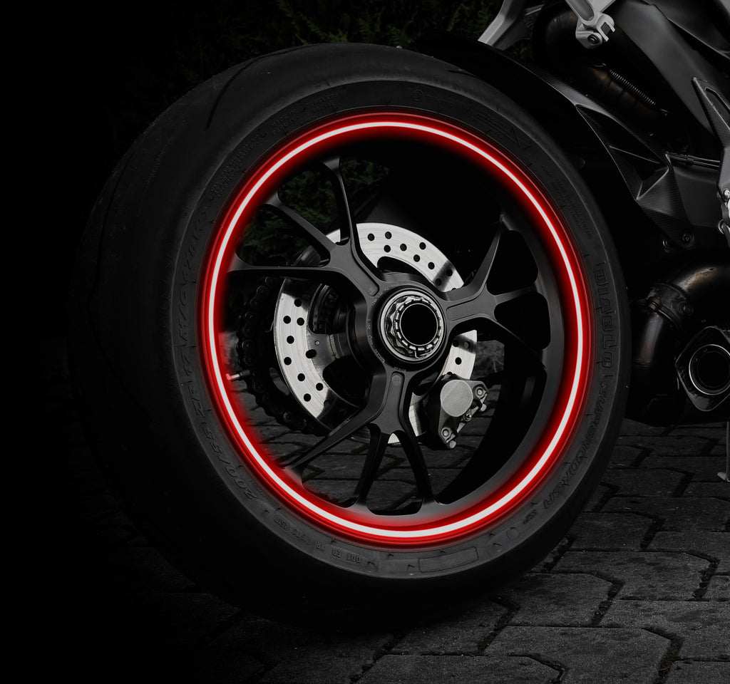 Wheel Stripe Reflective, profilo adesivo per cerchi ruota - Rosso