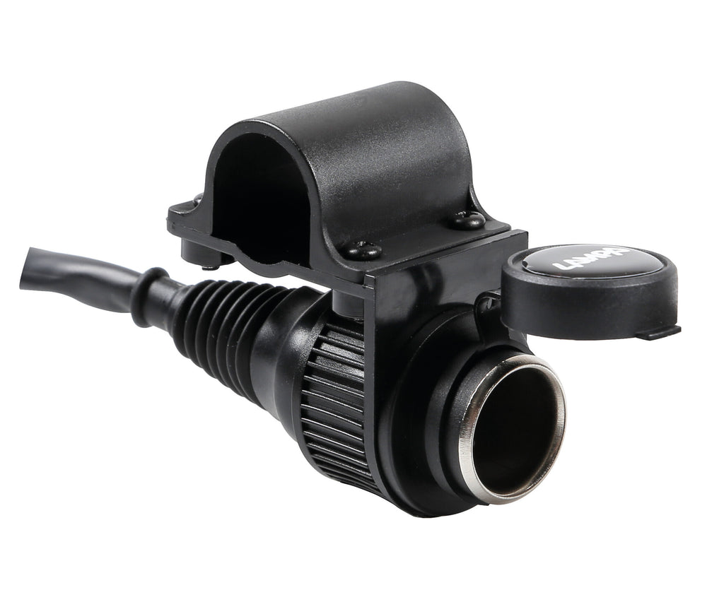 Presa corrente standard per fissaggio a manubrio - 12V - 12A max