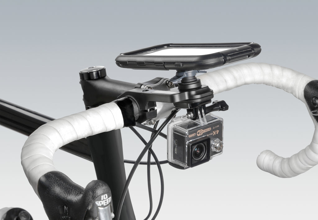 Combo, supporto per action cam con attacco fisso per manubrio