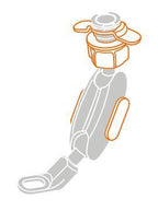 Titan Pole Orbit, supporto a braccio snodato con attacco per specchietti e viti passanti
