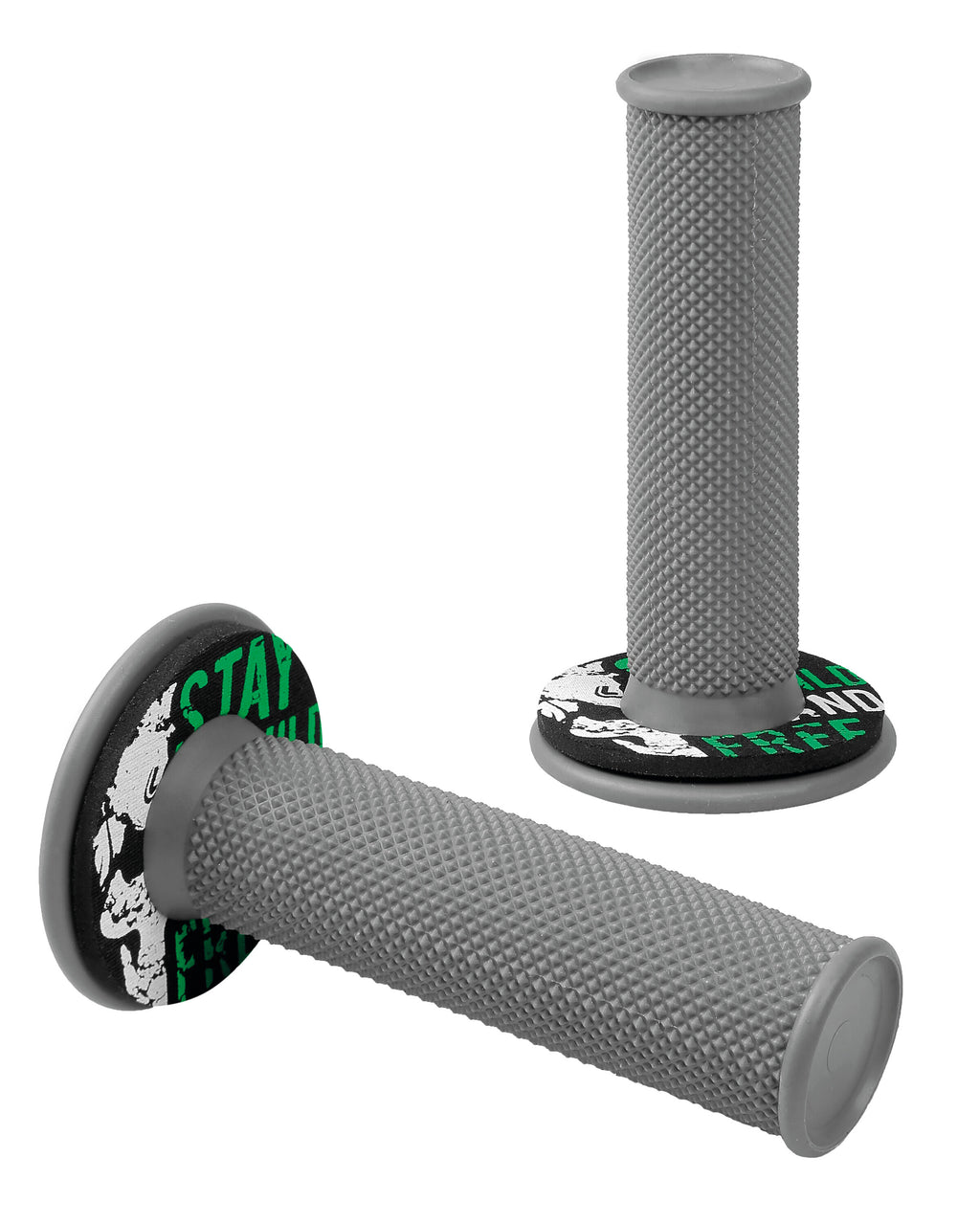 Donut Off-Road Grips, manopole universali - Grigio - Verde